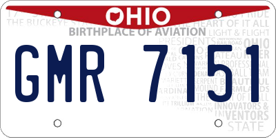 OH license plate GMR7151