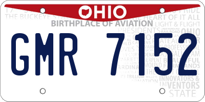 OH license plate GMR7152