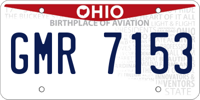 OH license plate GMR7153