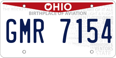 OH license plate GMR7154