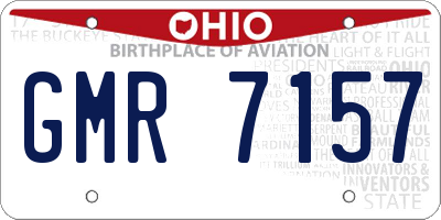 OH license plate GMR7157