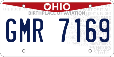 OH license plate GMR7169