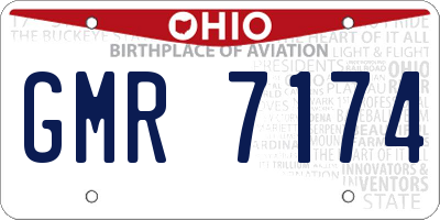 OH license plate GMR7174