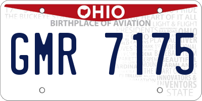 OH license plate GMR7175