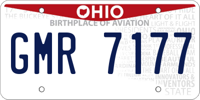 OH license plate GMR7177