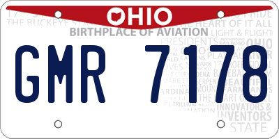OH license plate GMR7178