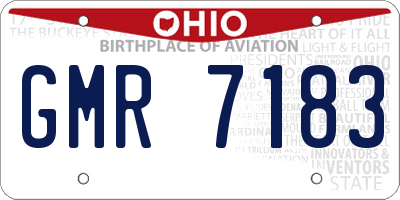 OH license plate GMR7183