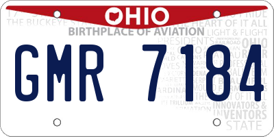 OH license plate GMR7184