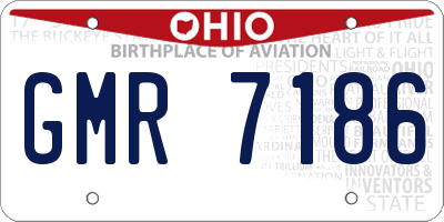 OH license plate GMR7186