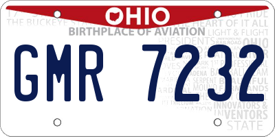 OH license plate GMR7232