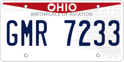 OH license plate GMR7233