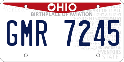 OH license plate GMR7245
