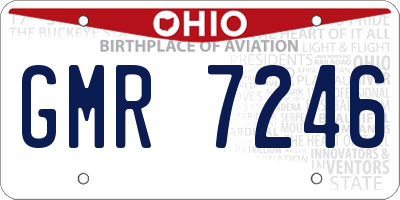 OH license plate GMR7246