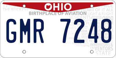 OH license plate GMR7248