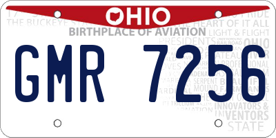 OH license plate GMR7256