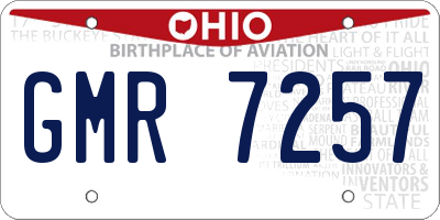 OH license plate GMR7257