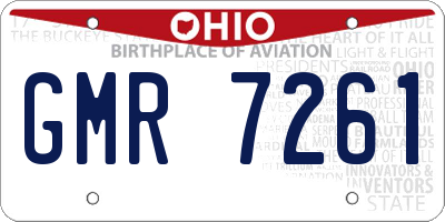 OH license plate GMR7261