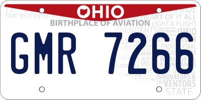 OH license plate GMR7266