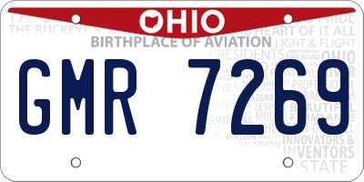 OH license plate GMR7269