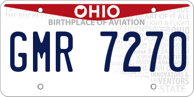 OH license plate GMR7270