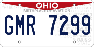 OH license plate GMR7299