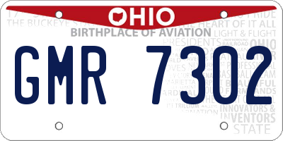 OH license plate GMR7302