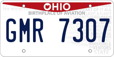 OH license plate GMR7307