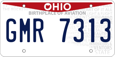 OH license plate GMR7313