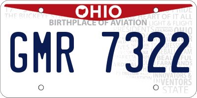 OH license plate GMR7322