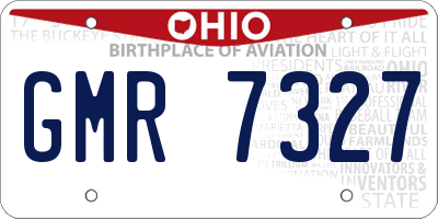 OH license plate GMR7327