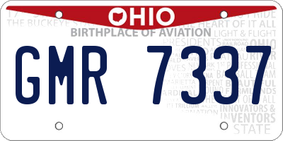 OH license plate GMR7337
