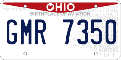 OH license plate GMR7350