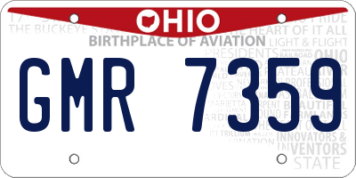 OH license plate GMR7359