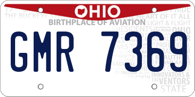 OH license plate GMR7369