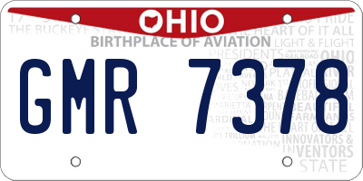 OH license plate GMR7378