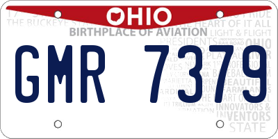 OH license plate GMR7379