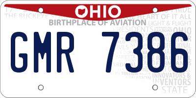 OH license plate GMR7386