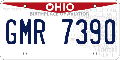 OH license plate GMR7390