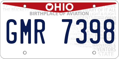 OH license plate GMR7398