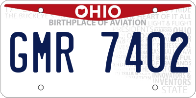 OH license plate GMR7402