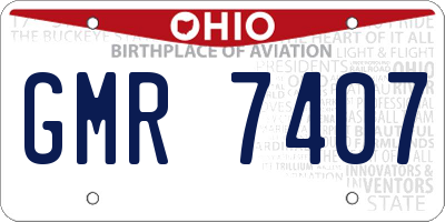 OH license plate GMR7407