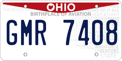 OH license plate GMR7408