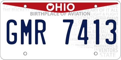 OH license plate GMR7413