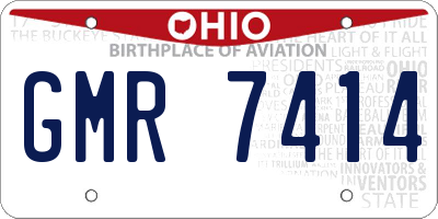 OH license plate GMR7414