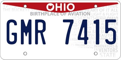 OH license plate GMR7415