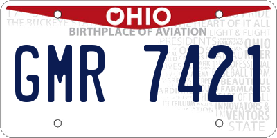 OH license plate GMR7421