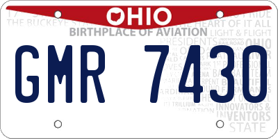 OH license plate GMR7430