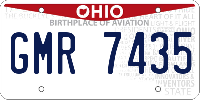 OH license plate GMR7435
