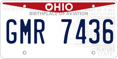 OH license plate GMR7436