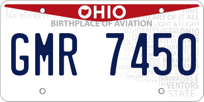 OH license plate GMR7450